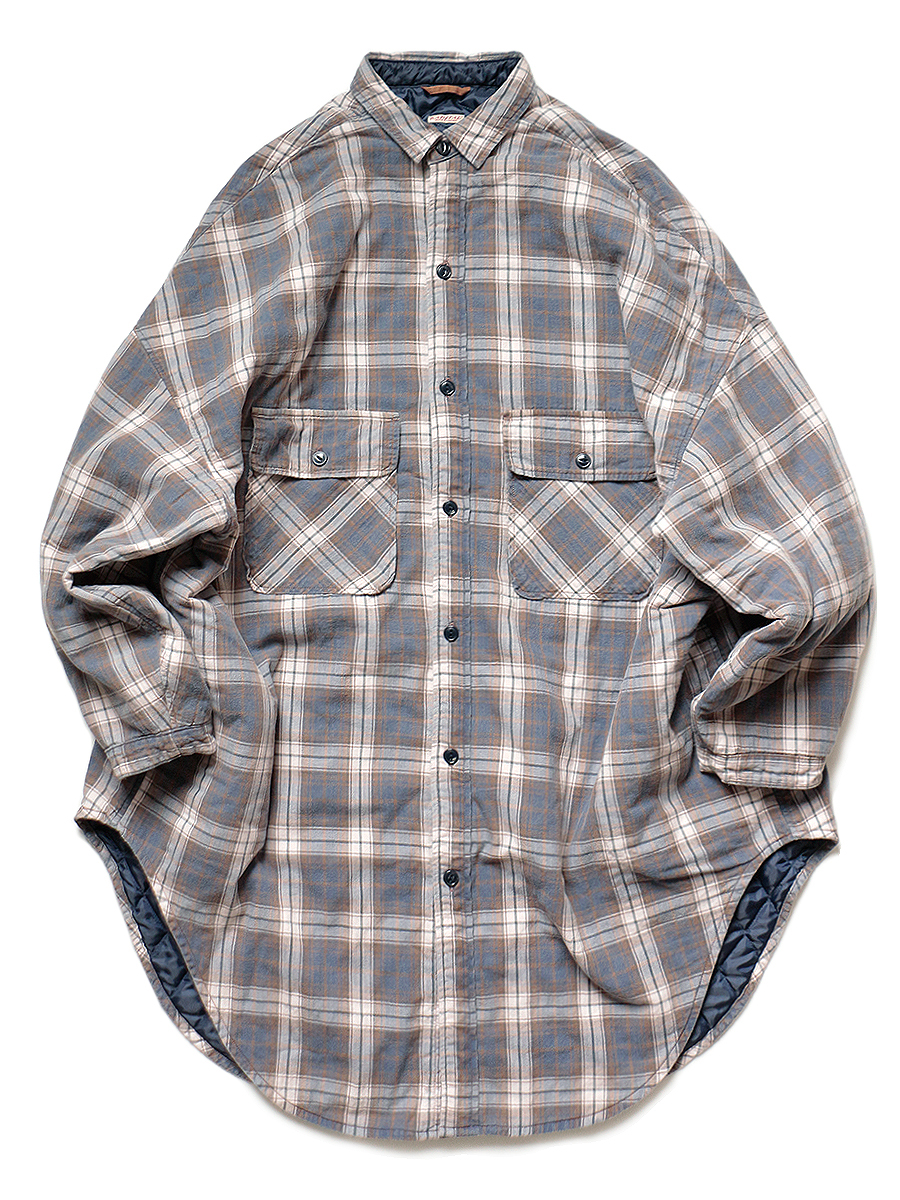 ネルチェック キルティング スラッピーシャツコート Kapital