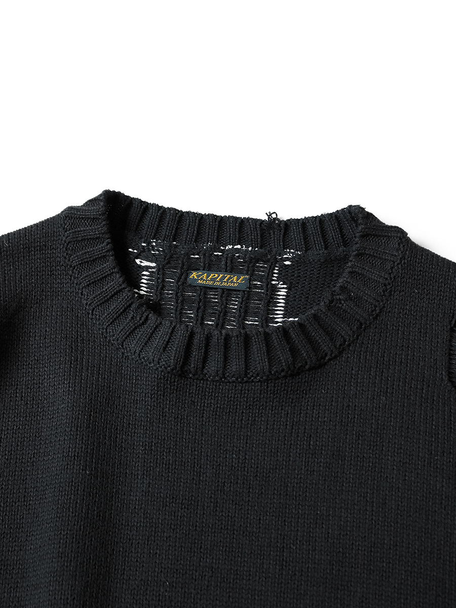 5G 綿ニット BONEクルーセーター | KAPITAL
