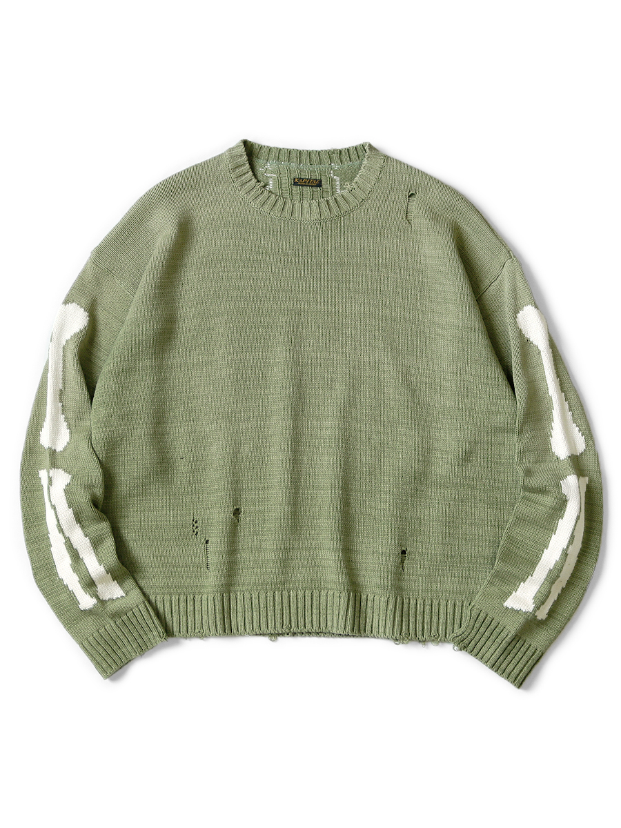 5G 綿ニット BONEクルーセーター | KAPITAL