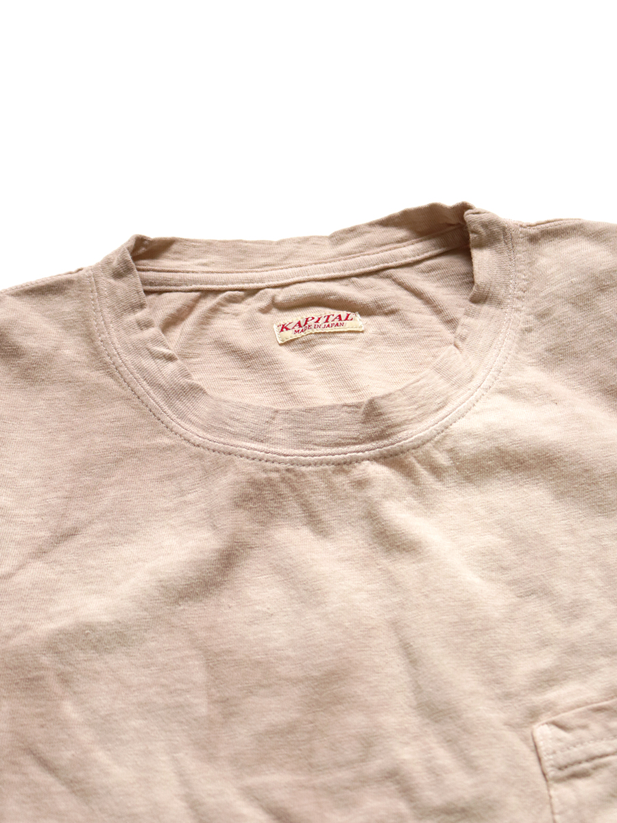 18 5 天竺 ムラ染め クルーポケt Kapital