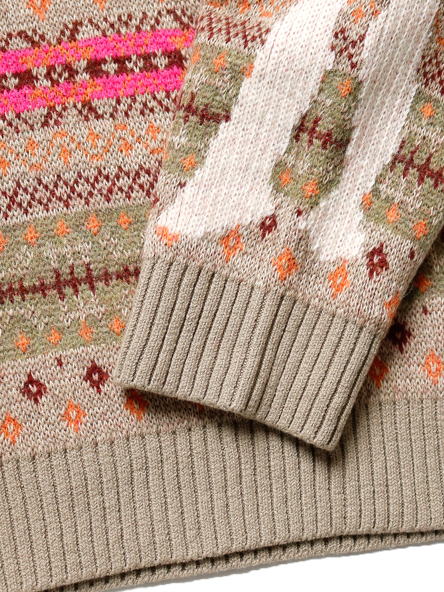 7gウール フェアアイル Boneクルーセーター Kapital 7gウール フェアアイル Boneクルーセーター Kapital