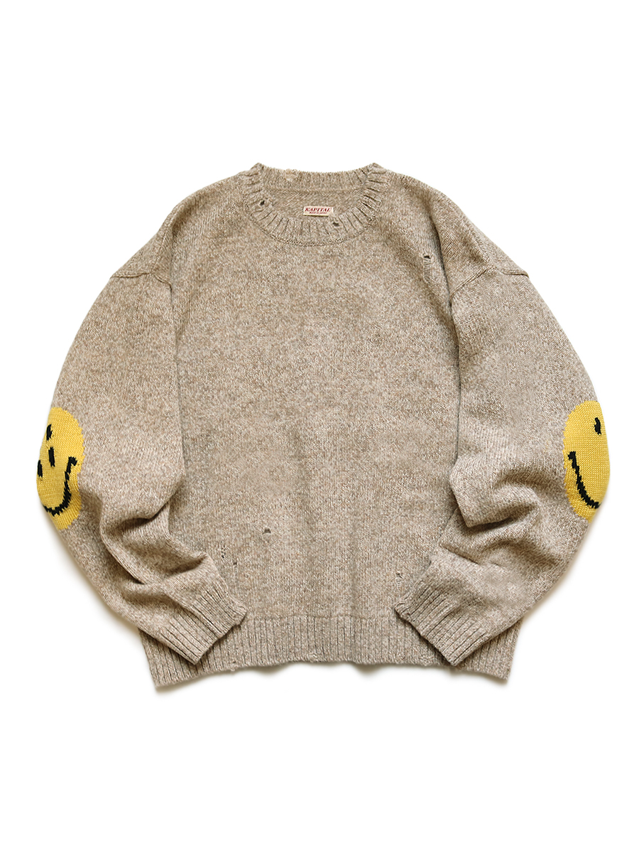 7G　ウール　HAPPY　クルーセーター