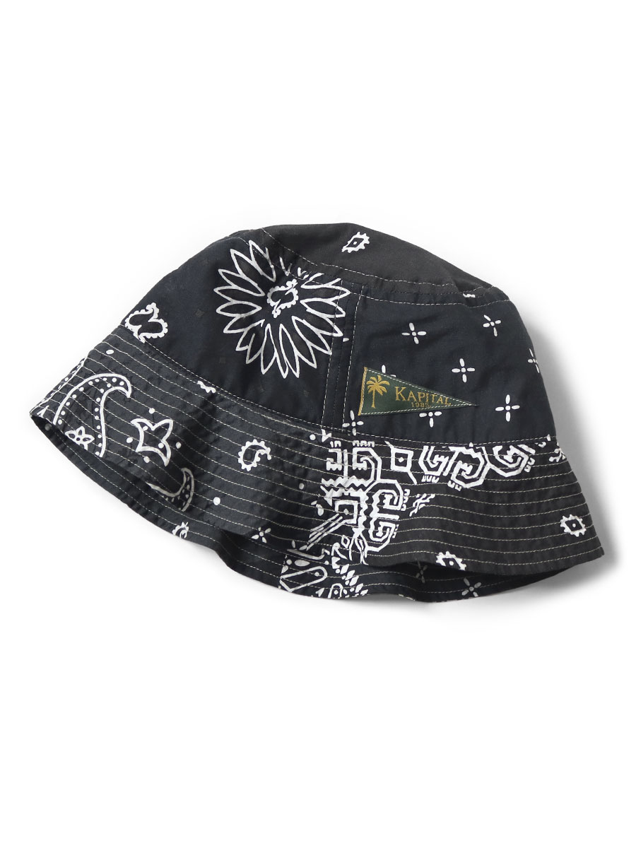 バンダナパッチワークpt　バケットHAT（長ツバ） バンダナパッチワークpt バケットHAT（長ツバ） | KAPITAL