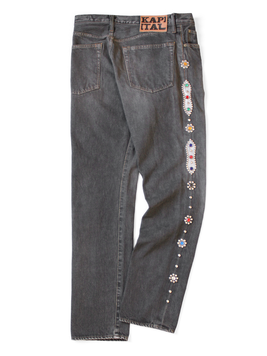 KAPITAL デニム ガウチョ フレア ボトムス パンツ 岡山デニム S puchi19pant9191-0.jpg
