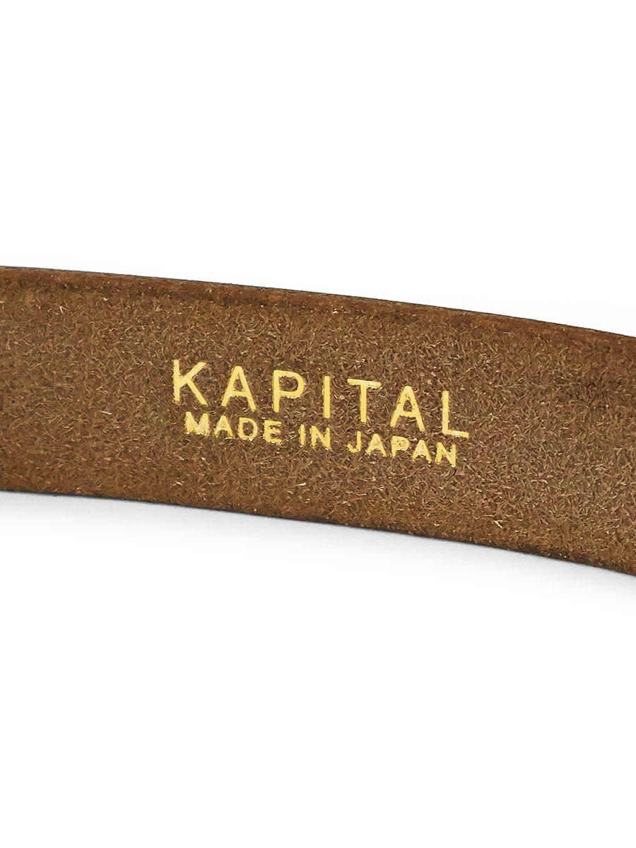 オイルレザー スタッズディスコバックルベルト | KAPITAL