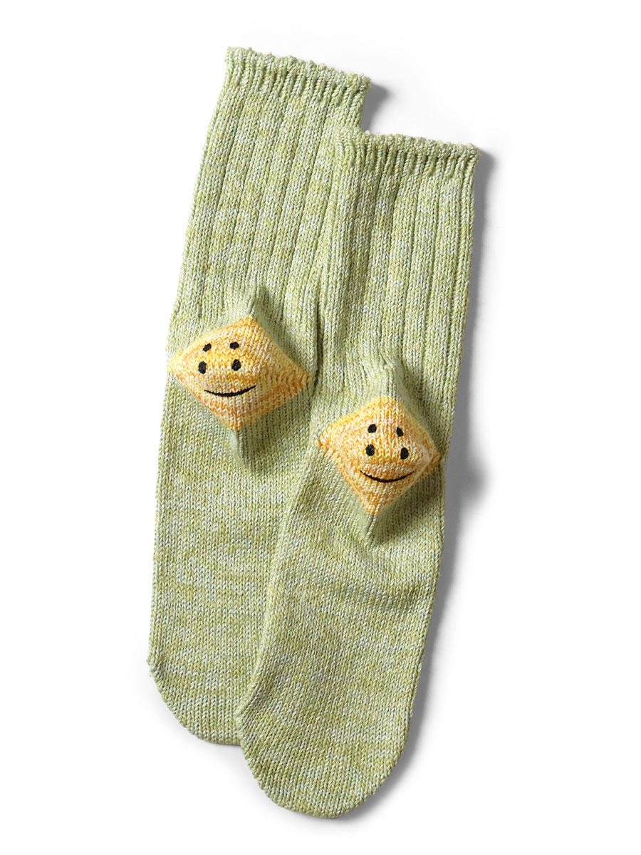 kapital スマイルソックス　HAPPY HEEL刺繍 スケーターズニーハイ KAPITAL - 【即完品】KAPTAL 144本 HAPPY HEEL刺繍 スケーターズ