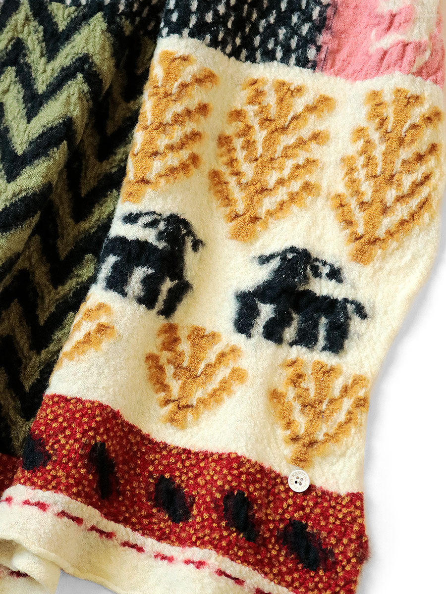 縮絨ウール 村ギャベマフラー | KAPITAL