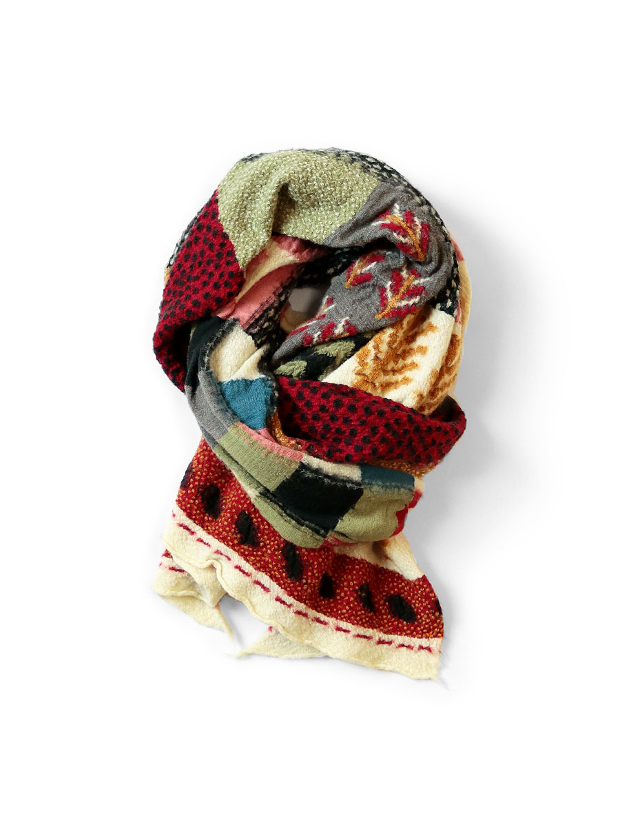 縮絨ウール 村ギャベマフラー | KAPITAL