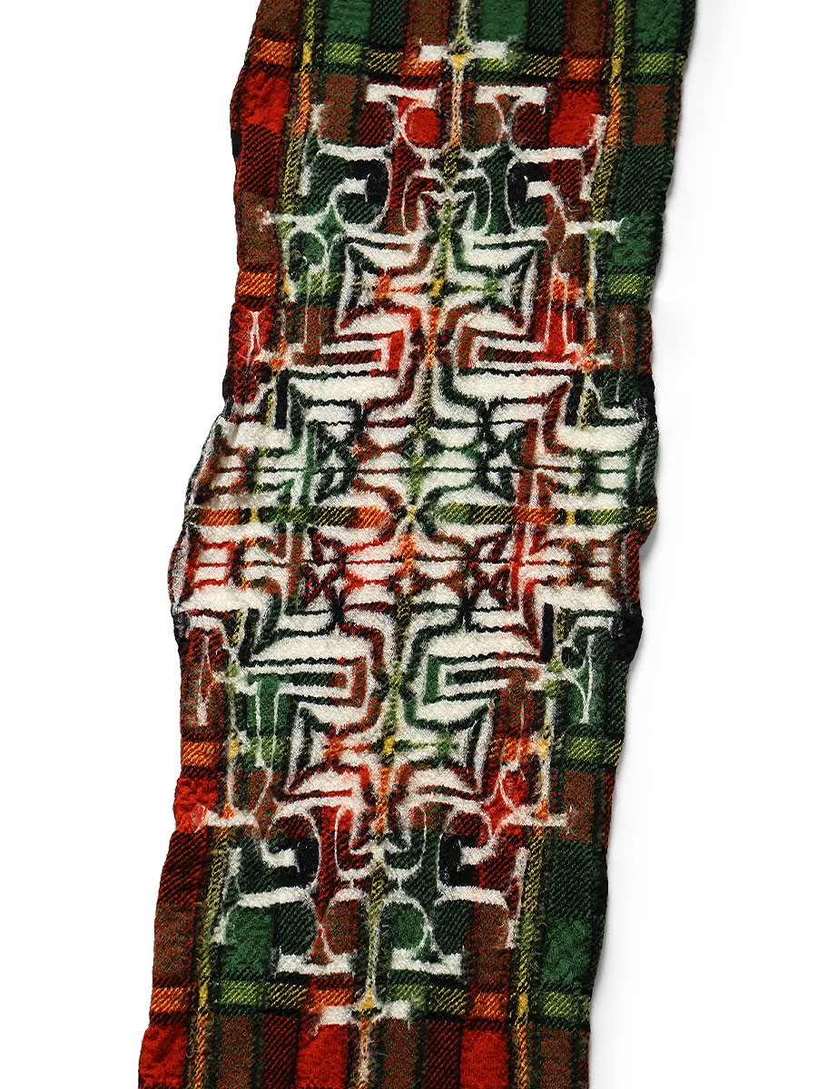 縮絨ウール タータンアイヌHAPPYマフラー | KAPITAL