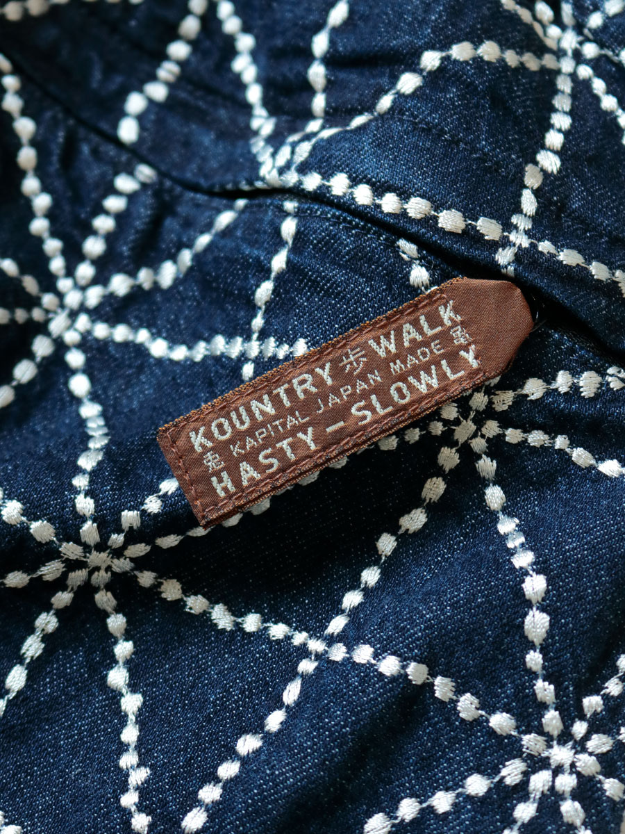 8ozデニム FOLK-DOJO刺繍 イージーパンツ | KAPITAL