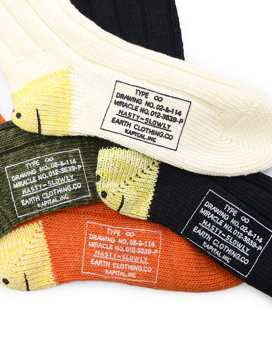 56本 MA-1 RAINBOWY HAPPY HEEL ソックス | KAPITAL