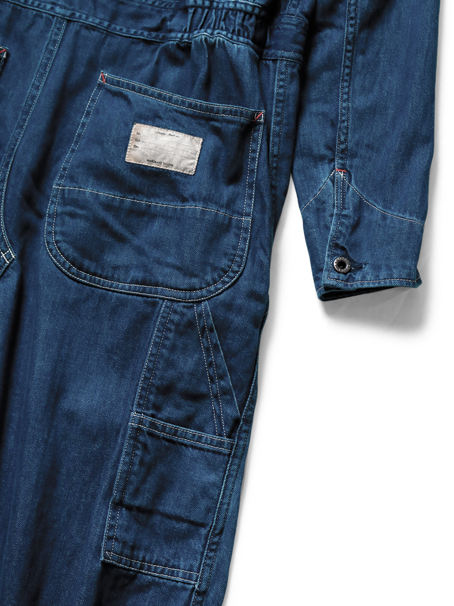 KAPITAL キャピタル 8ozデニム オールインワンスカート ユーズド加工 