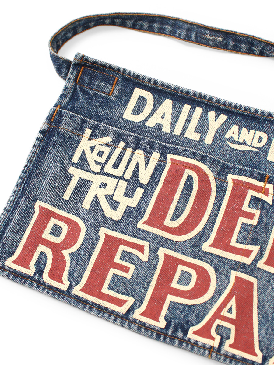 Kapital 13ozデニム ダメージドショートアドエプロン 13ozデニム ダメージドショートアドエプロン（DENIM REPAIRSpt） | KAPITAL