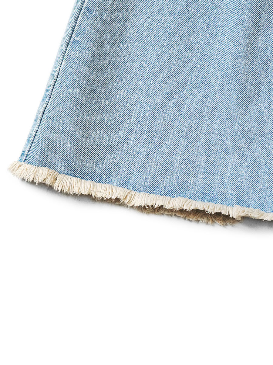 13ozデニム ハイウエストマキシスカート（加工） | KAPITAL