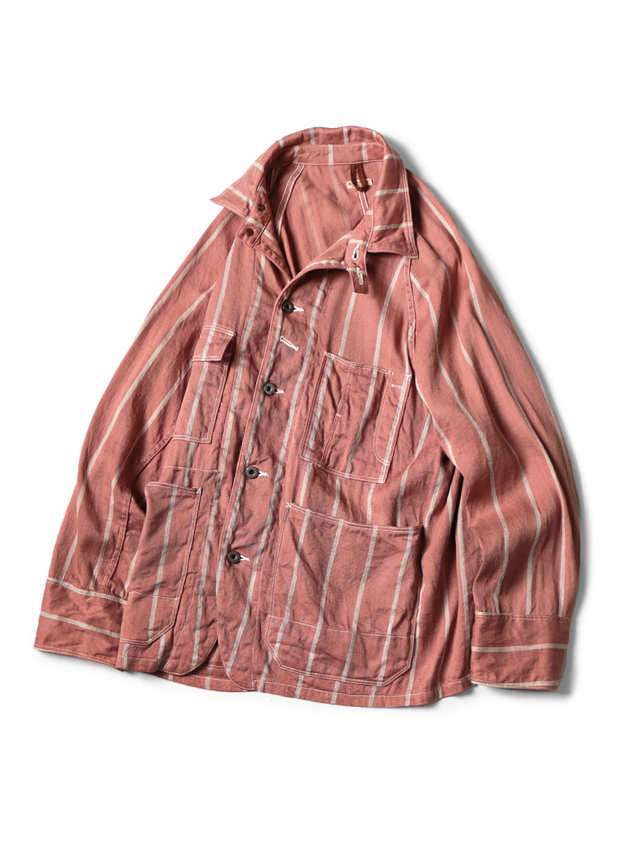 美品 VINTAGE KAPITAL ウール リネン 本革 パイピングジャケット 6152.jpg