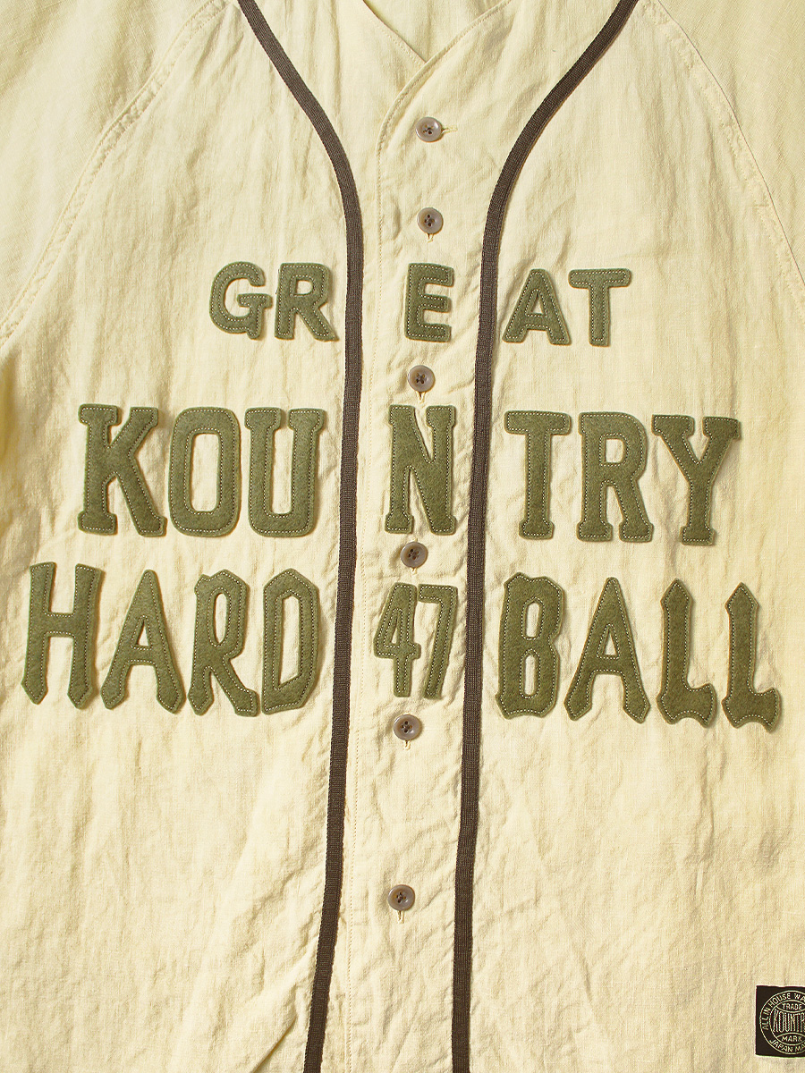 KAPITAL フレンチリネン GREAT KOUNTRY ベースボールシャツ KAPITAL(キャピタル) / フレンチリネン GREAT KOUNTRY ベース