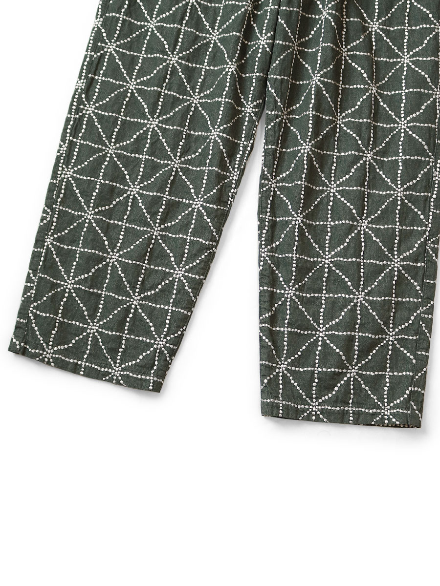 8ozカラーデニム FOLK-DOJO刺繍 イージーパンツ | KAPITAL