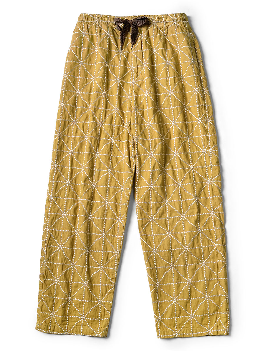 8ozカラーデニム FOLK-DOJO刺繍 イージーパンツ | KAPITAL