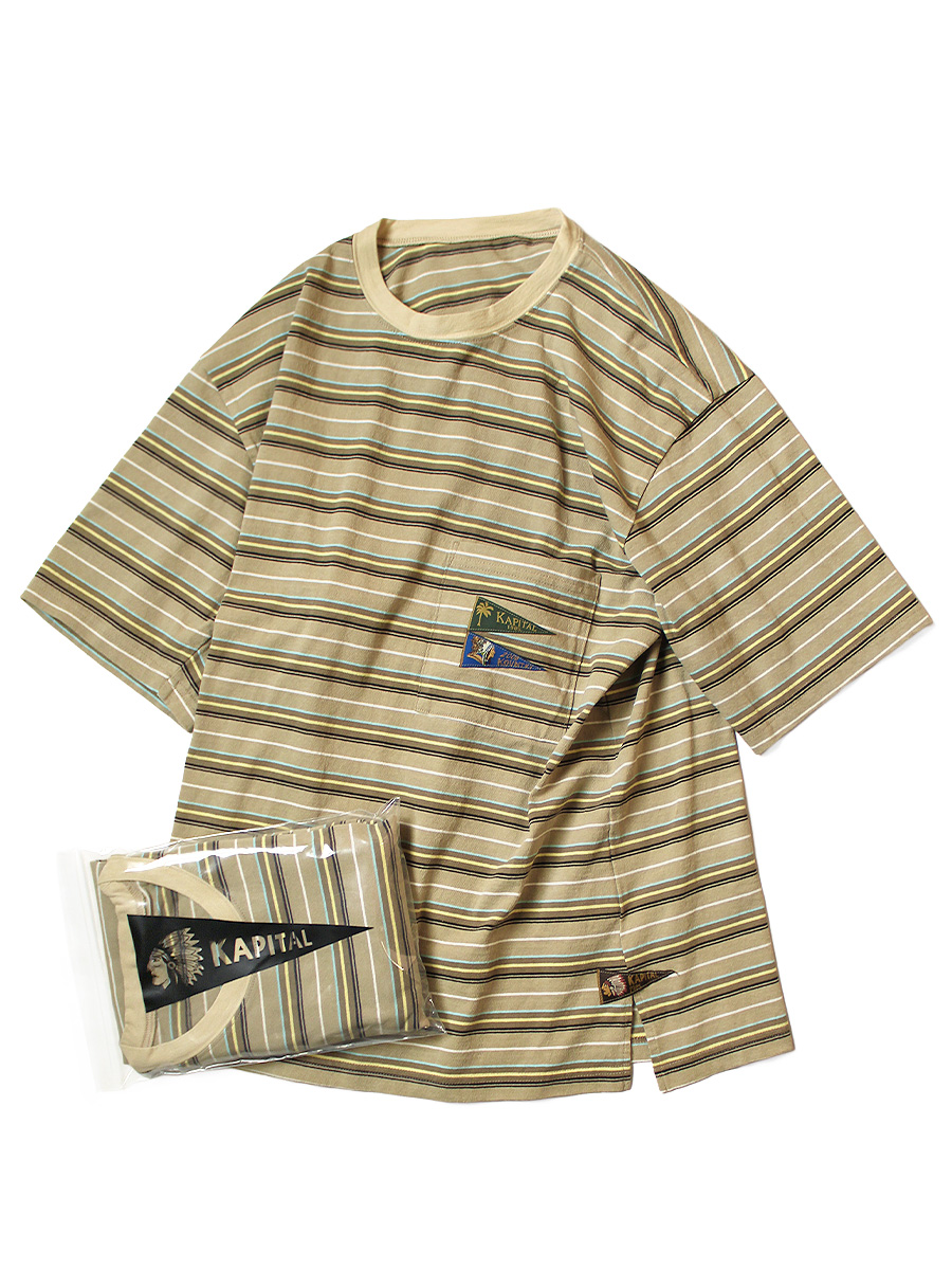 KAPITALキュロット KAPITAL - 裏毛 クルースウェット（`L`LONGHORNpt） - BLUE NEON