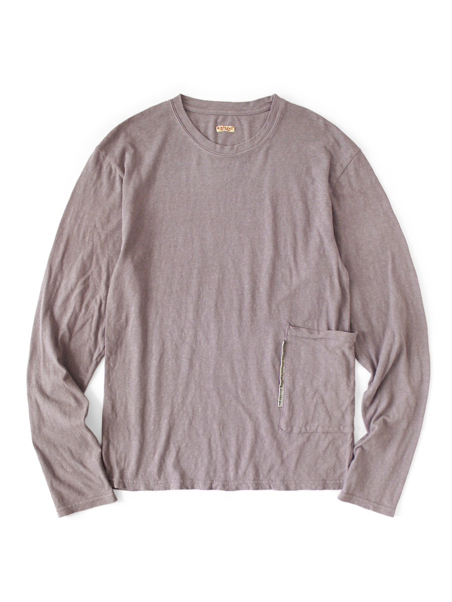 KAPITAL 長袖 ポケット カットソー グレー 4 T-Shirt | KAPITAL
