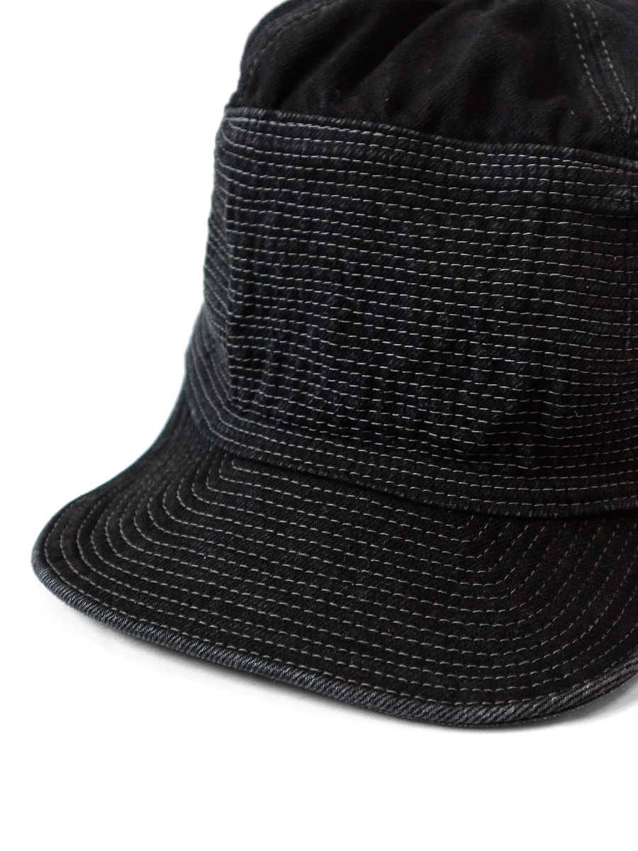 11.5ozブラック×ブラックデニム 老人と海CAP | KAPITAL