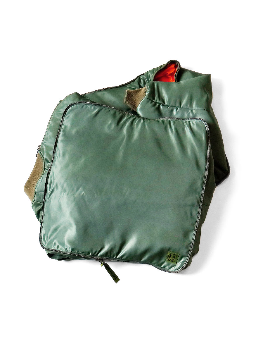 KAPITAL MA-1ナイロン シャムボマーJKT Lサイズ 完売品 KAPITAL MA-1 Nylon Siamese Bomber Jacket Khaki Black EK-1680LJ