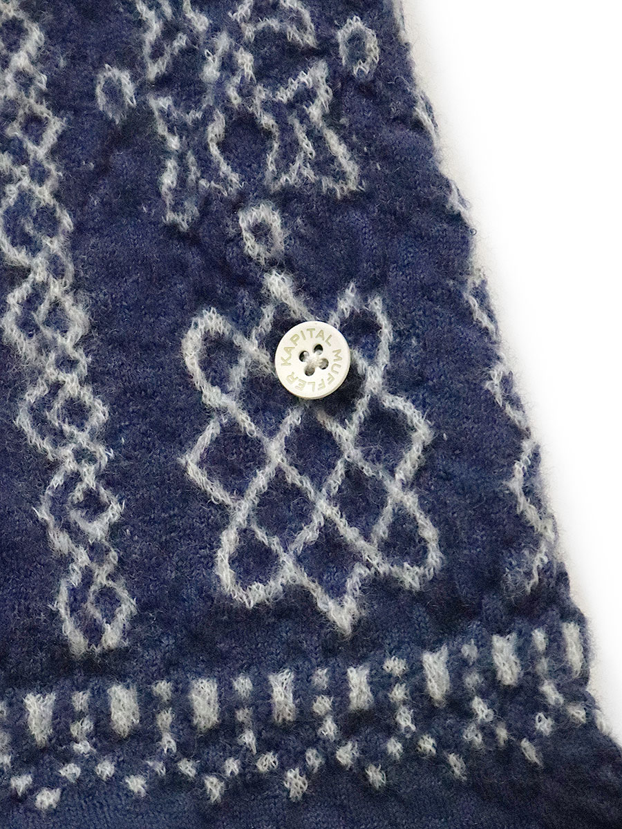 縮絨ウール バンダナパッチワークHAPPYマフラー | KAPITAL