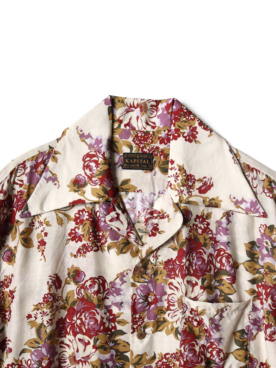DIESEL vintage シルク シアーシャツ　総柄　パイピング　配色 DIESEL vintage シルク シアーシャツ 総柄 パイピング 配色