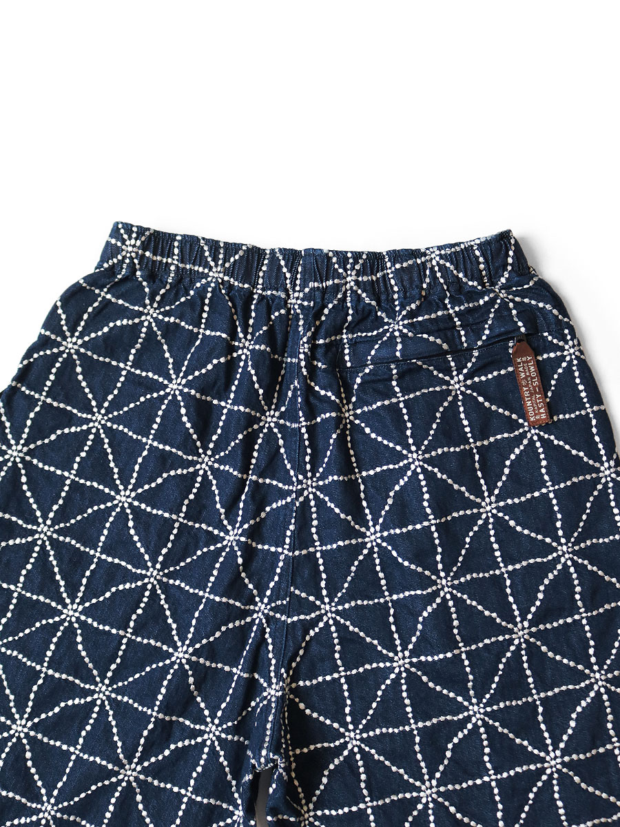 8ozデニム FOLK-DOJO刺繍 イージーショートパンツ | KAPITAL