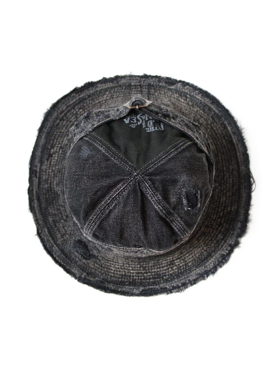 め*★様 11.5ozブラック×ブラックデニム　老人と海HAT(クラッシュリメイ KAPITAL 11.5ozブラック×ブラックデニム 老人と海HAT(クラッシュ