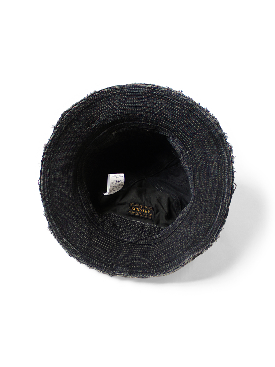 Kapital ブラックデニム　老人と海クラッシュリメイク KAPITAL 11.5ozブラック×ブラックデニム 老人と海HAT(クラッシュ