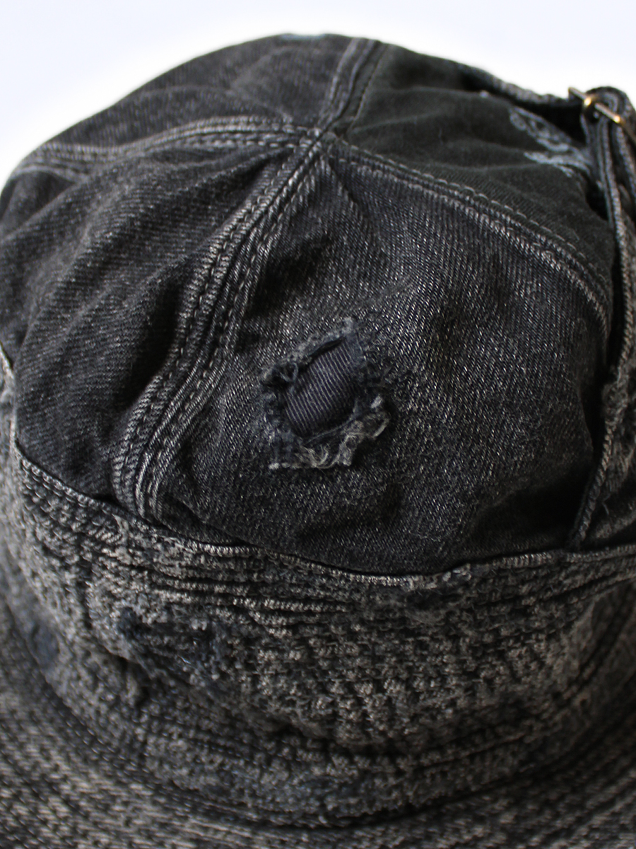 め*★様 11.5ozブラック×ブラックデニム　老人と海HAT(クラッシュリメイ KAPITAL 11.5ozブラック×ブラックデニム 老人と海HAT(クラッシュ