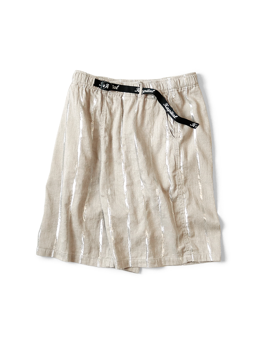 KAPITAL フェザー模様 スウェットショートパンツ キナリ色 Short Pants | KAPITAL