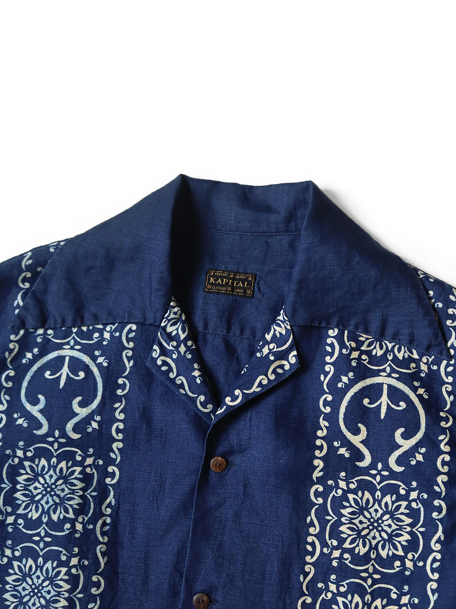 フレンチクロスリネン ハバナナジャ柄 ラングルカラーキューバ