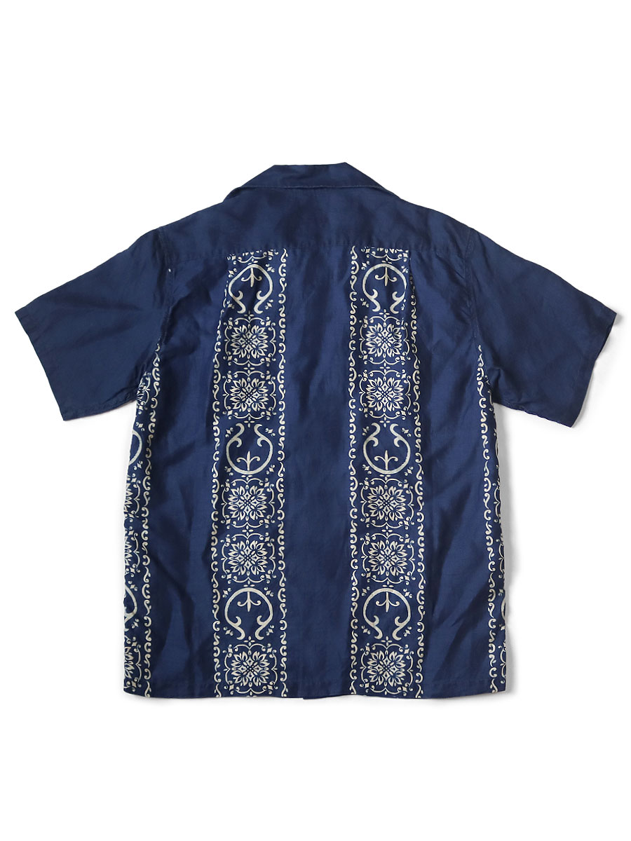 未使用級 キャピタル キューバシャツ 半袖 リネン サマーニット ネイティブ柄 未使用級 キャピタル キューバシャツ 半袖 リネン サマーニット