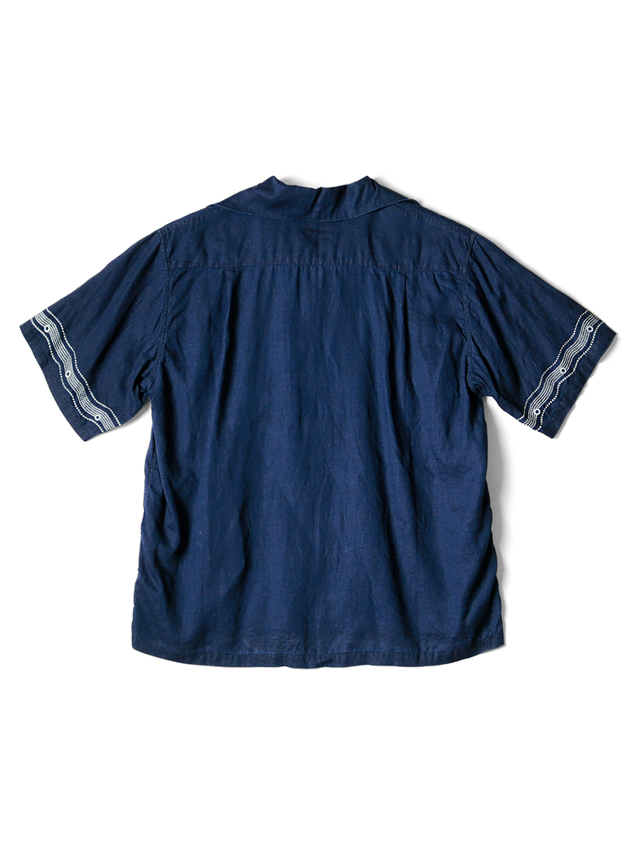 KAPITAL✨コットン 燕尾シャツ KAPITAL - シルクレーヨンBONEpt アロハシャツ - BLUE NEON