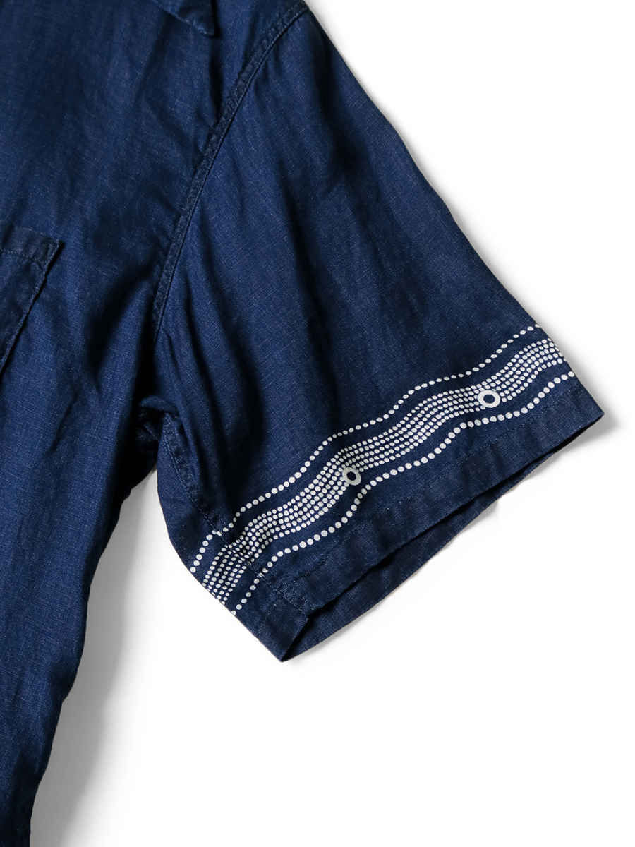 kapital フレンチクロスリネン ラングルカラーアロハシャツ（スフレ紋pt） フレンチクロスリネン ラングルカラーアロハシャツ（スフレ紋pt