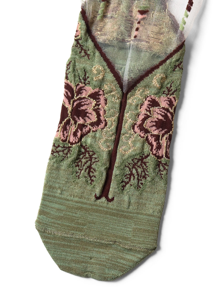 200本 ベトナムスリッパ柄 シースルーソックス | KAPITAL