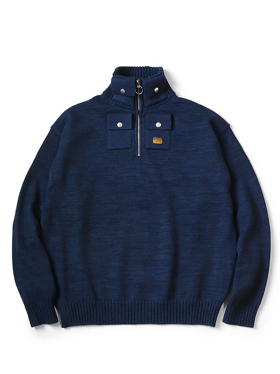 8G 綿ウール ニッケル_4_ハーフZIPセーター | KAPITAL