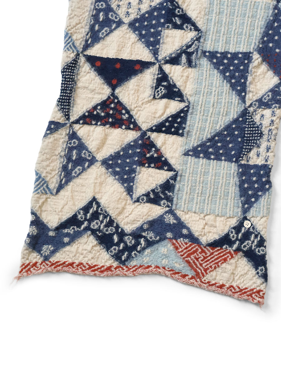 縮絨ウール 藍裂HAPPYマフラー | KAPITAL