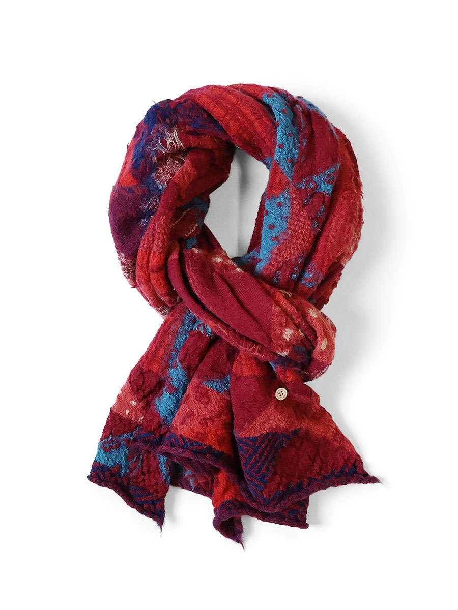 縮絨ウール 藍裂HAPPYマフラー | KAPITAL