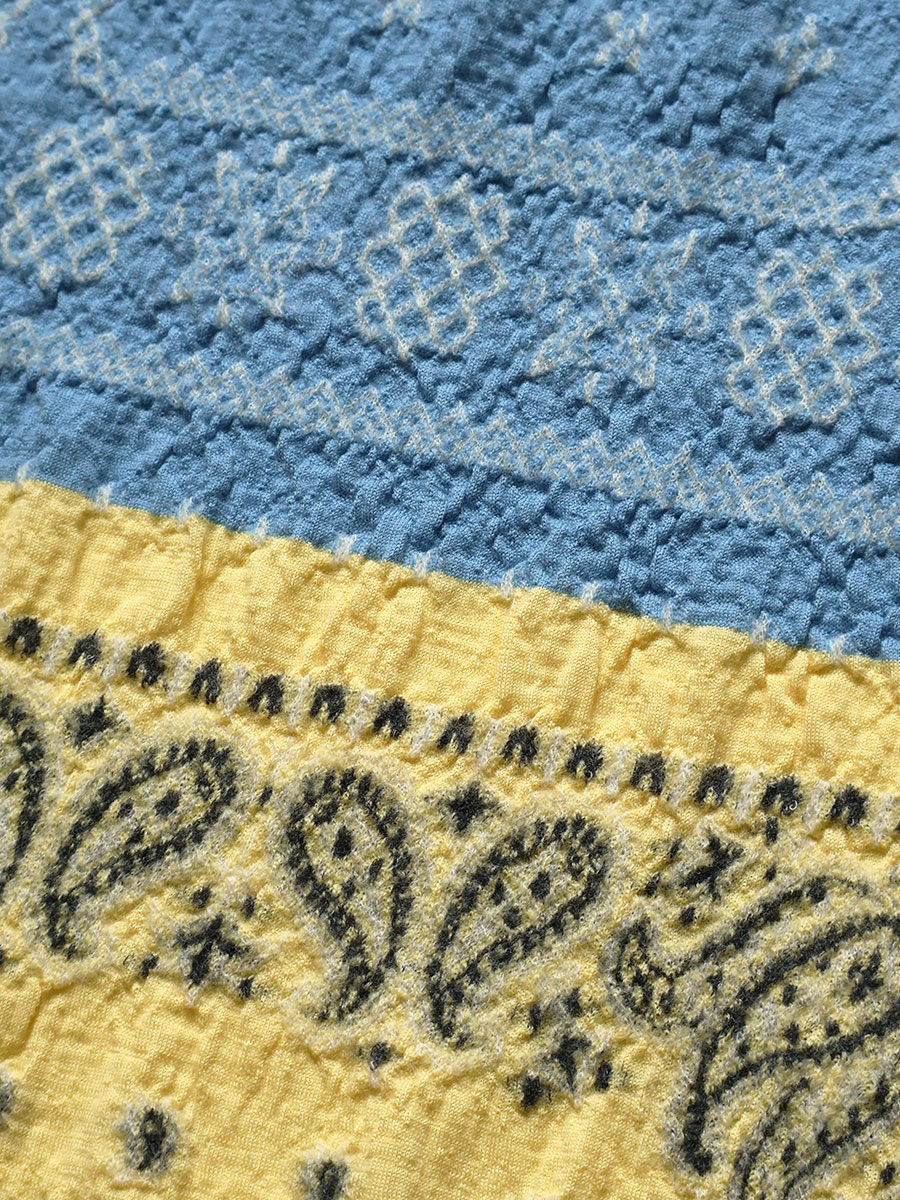 縮絨ウール パステルバンダナクロスHAPPYマフラー | KAPITAL