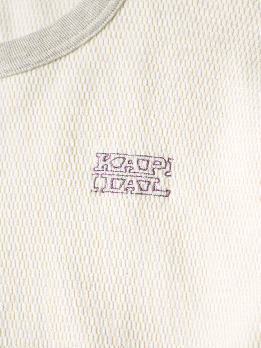 ワッフル天竺 小花pt 2TONE ロンT(KAPITAL刺繍) | KAPITAL