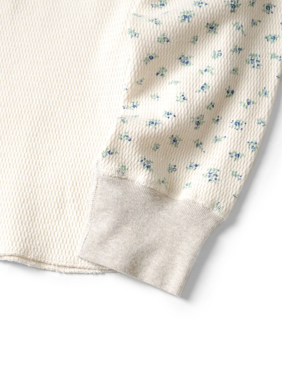 ワッフル天竺 小花pt 2TONE ロンT(KAPITAL刺繍) | KAPITAL
