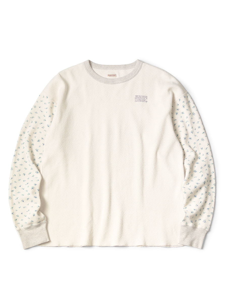 新品［ダムフランク］ロゴ刺繍ワッフルロンT　アイボリー ワッフルロンT (100 ホワイト): トップス｜Right-on公式オンラインショップ