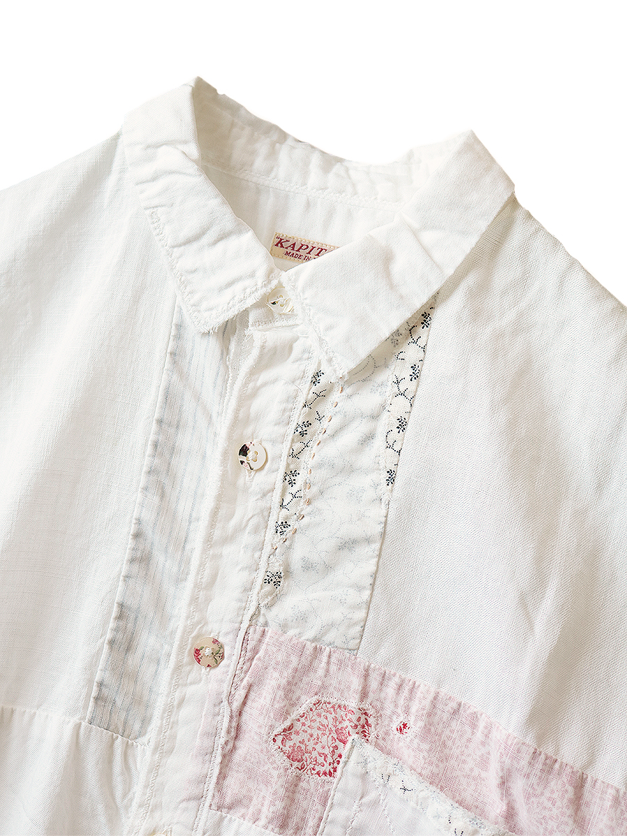 ホワイトOX ハーベストリメイクカトマンズシャツ（半袖） | KAPITAL