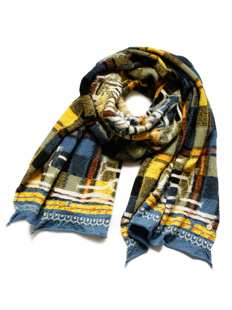 縮絨ウール タータンアイヌマフラー | KAPITAL