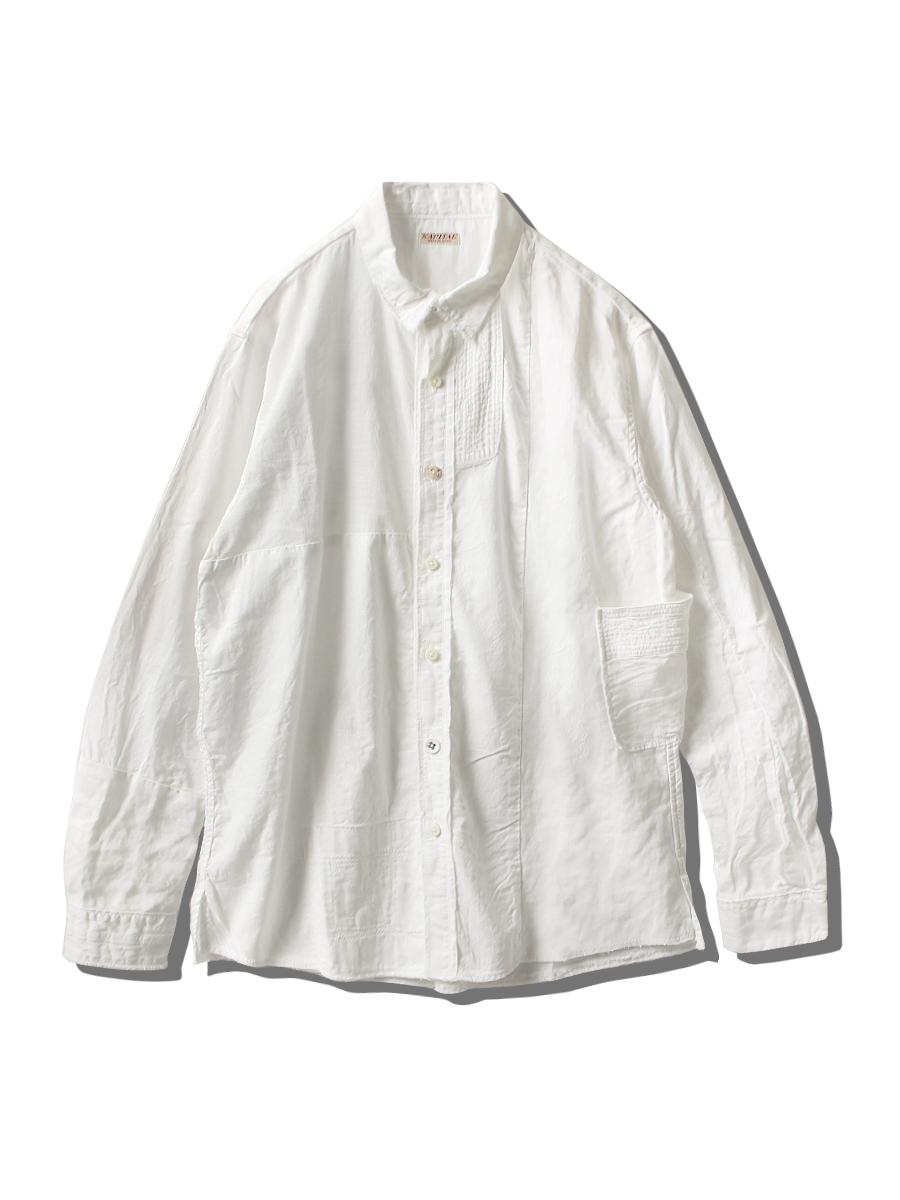 綿×リネン パッチワーク カトマンズシャツ | KAPITAL