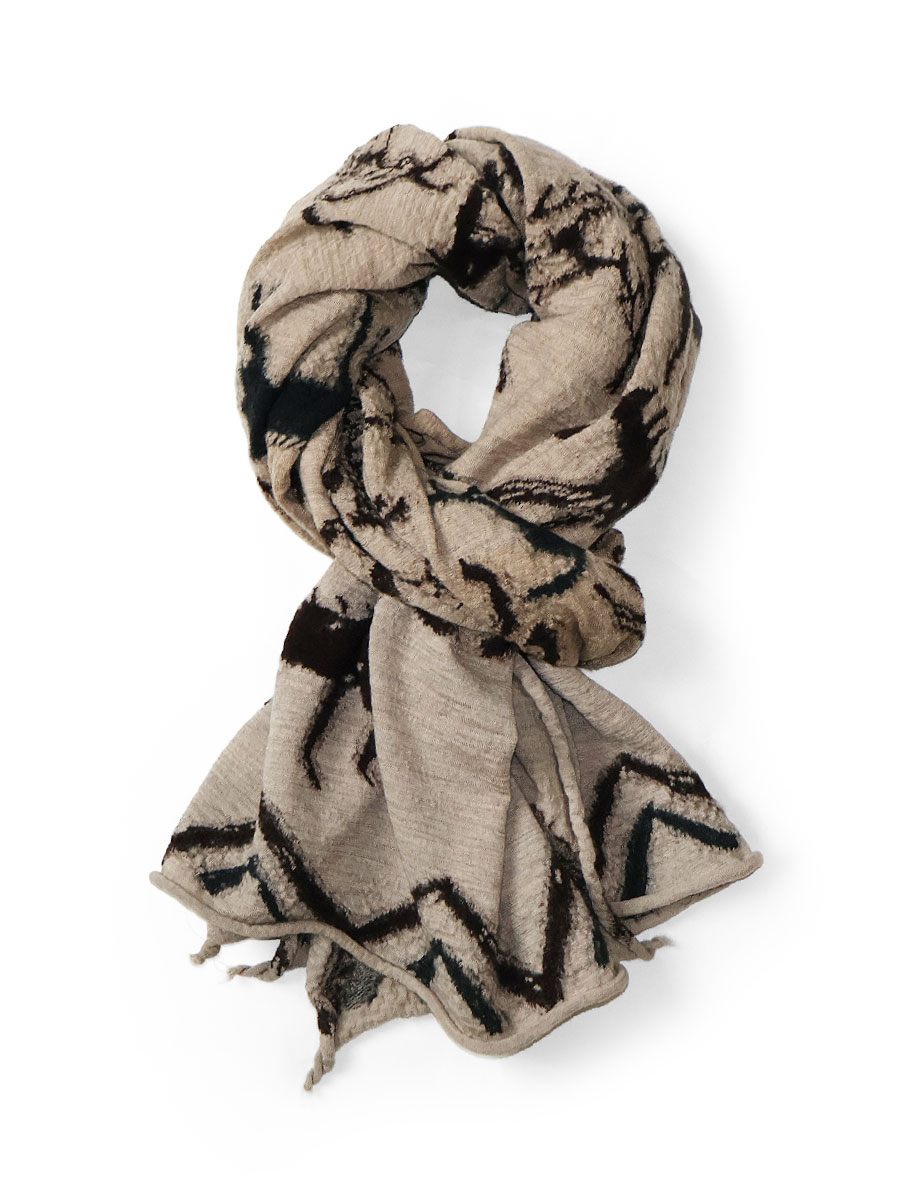 縮絨ウール インディアンペインティングマフラー | KAPITAL