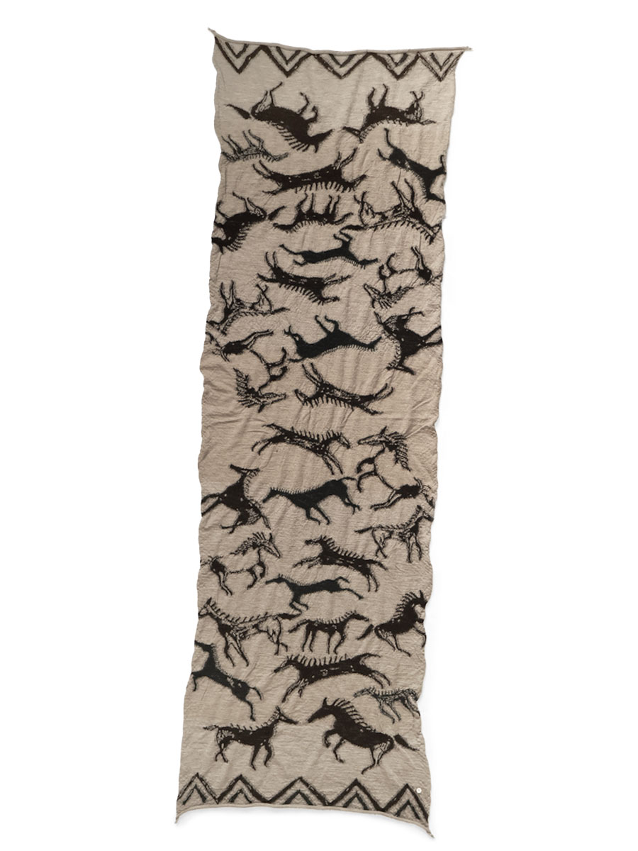 縮絨ウール インディアンペインティングマフラー | KAPITAL